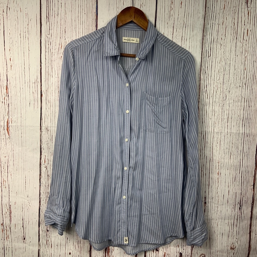 Abercrombie long sleeve viscose button down shirt
